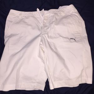 White puma shorts